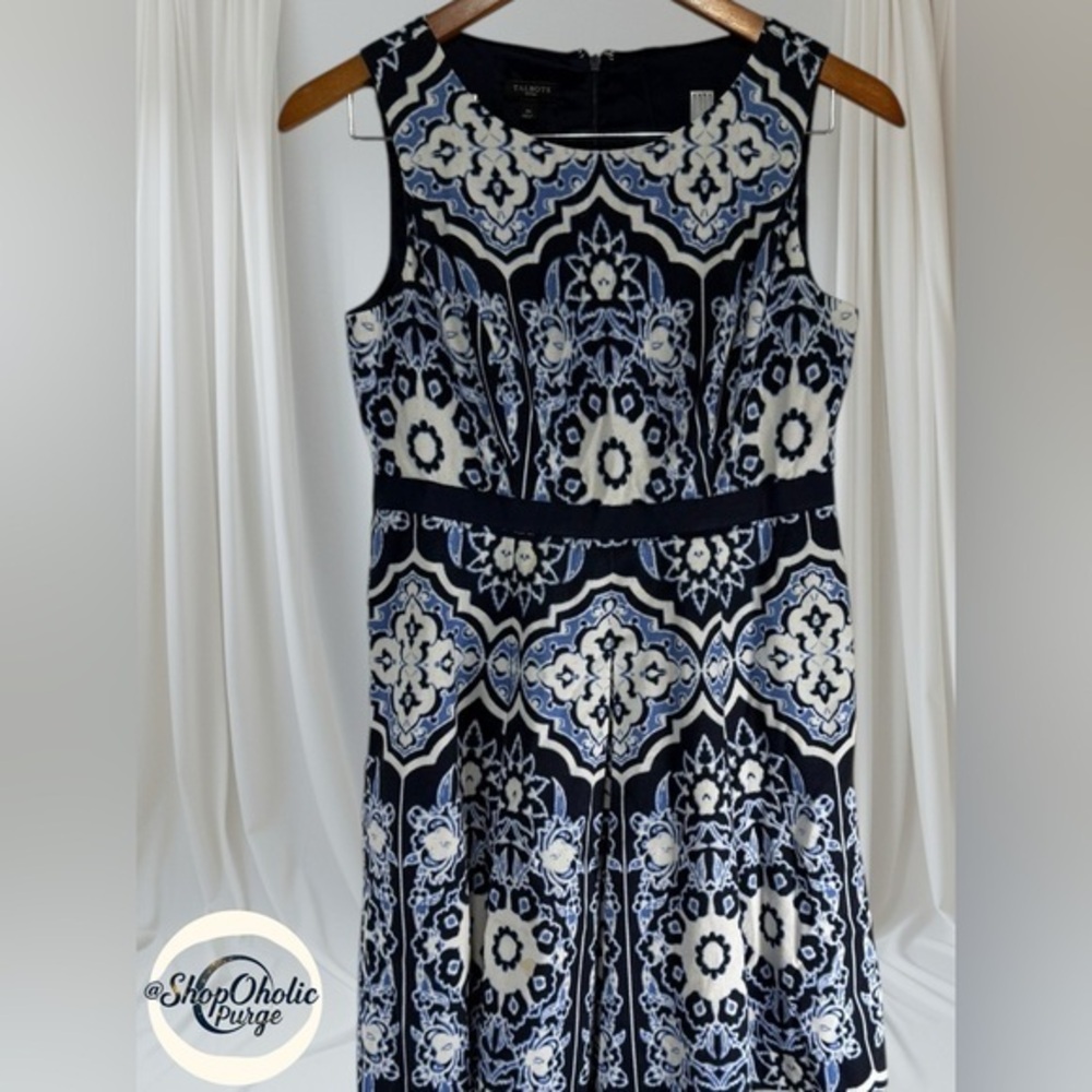 Talbots Dress Paisley pattern Petites size 4 Sleeveless Dress summer